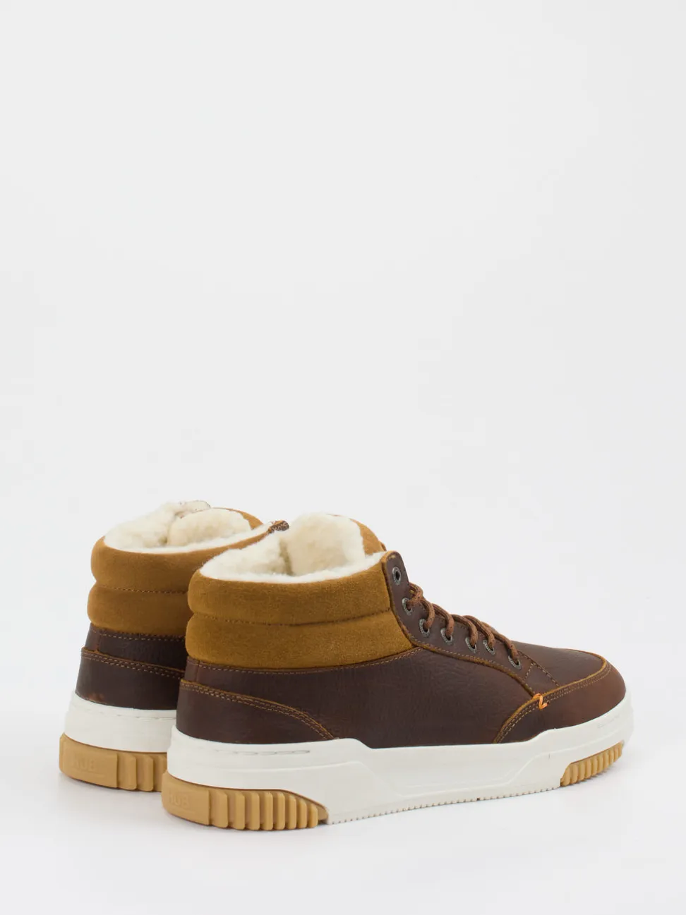 HUB – High-Top Sneaker aus Kalbleder braun