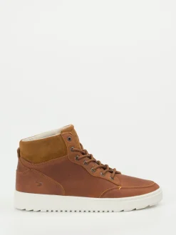 HUB – High-Top-Sneaker aus Kalbleder rostbraun