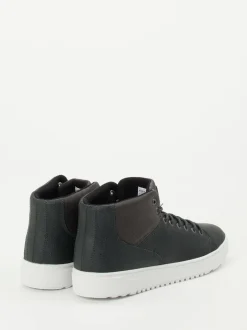 HUB – Mid-Top Sneaker aus Fettleder anthrazit