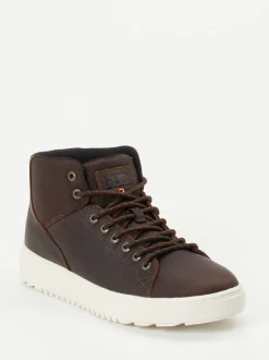 HUB – Mid-Top Sneaker aus Fettleder braun
