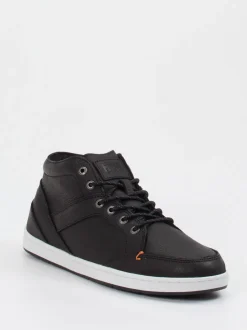 HUB – Mid-Top Sneaker aus Kalbleder Schwarz