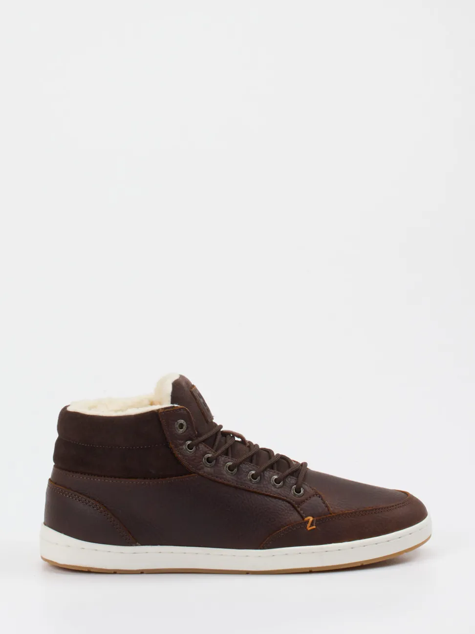 HUB – Mid-Top-Sneaker aus Fettleder dunkelbraun