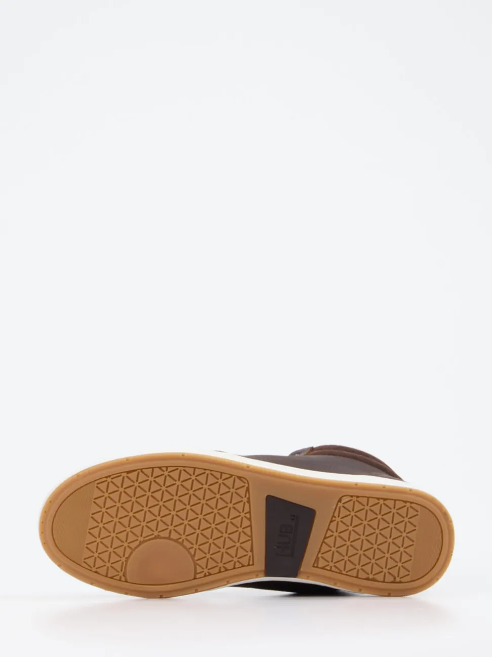 HUB – Mid-Top-Sneaker aus Fettleder dunkelbraun