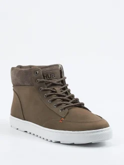 HUB – Mid-Top-Sneaker aus Nubukleder grau