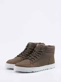 HUB – Mid-Top-Sneaker aus Nubukleder grau