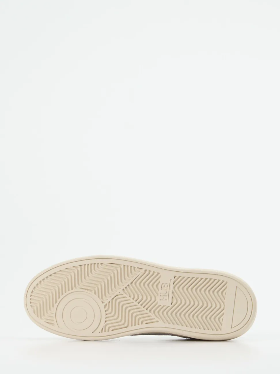 HUB – Sneaker aus Glattleder in Offwhite