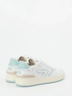 HUB – Sneaker aus Kalbleder in Weiß und Pastell