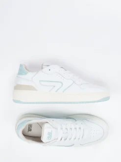 HUB – Sneaker aus Kalbleder in Weiß und Pastell