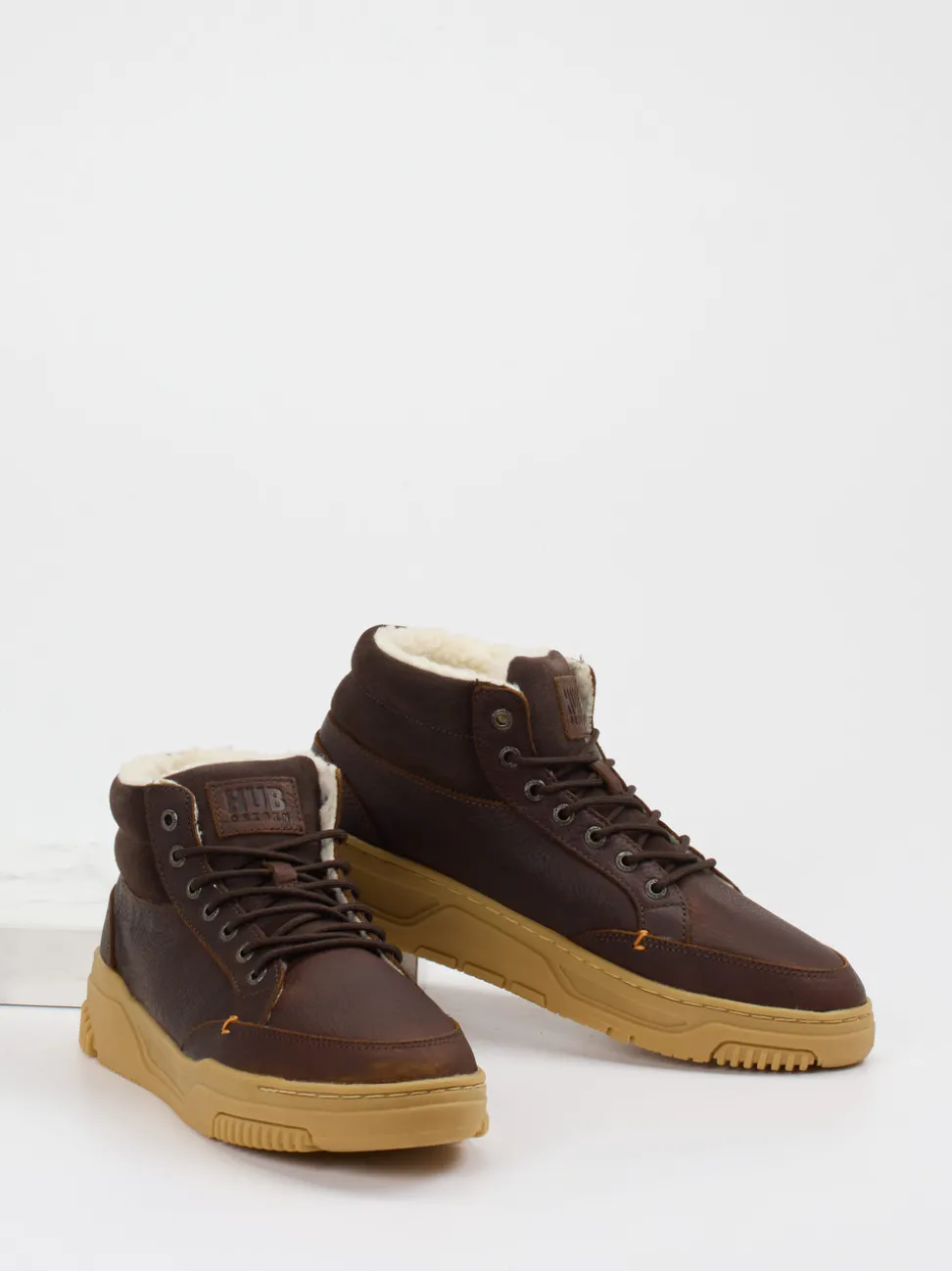 HUB – Sneaker aus Kalbleder Dunkelbraun