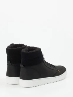 HUB – Sneakerboots aus Fettleder schwarz