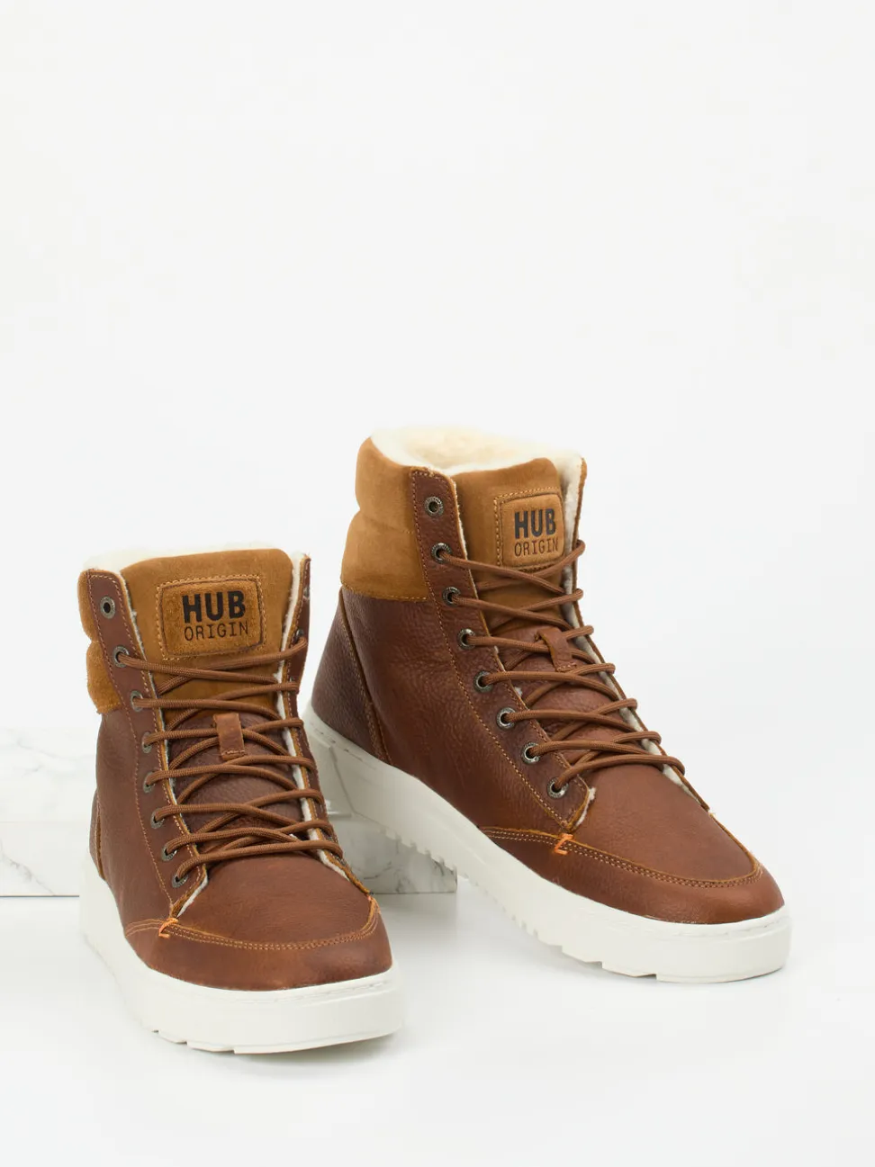 HUB – Winter-Boots aus Fettleder braun