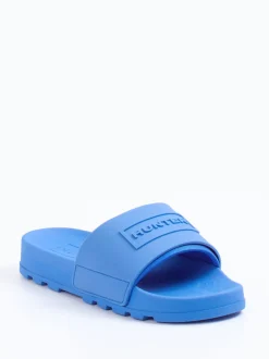 Hunter – Badepantolette aus Synthetik in Blau