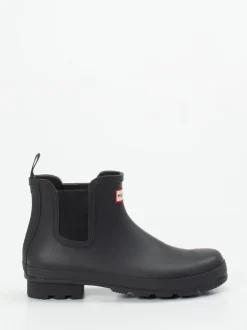 Hunter – Chelsea-Gummistiefel aus Synthetik schwarz