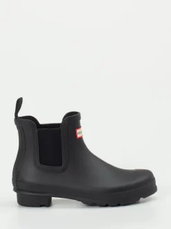 Hunter – Chelsea-Stiefeletten aus Synthetik schwarz