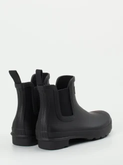 Hunter – Chelsea-Stiefeletten aus Synthetik schwarz