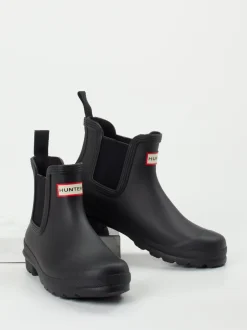 Hunter – Chelsea-Stiefeletten aus Synthetik schwarz