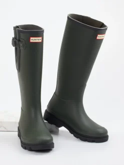 Hunter – Gummistiefel aus Synthetik in Olivgrün