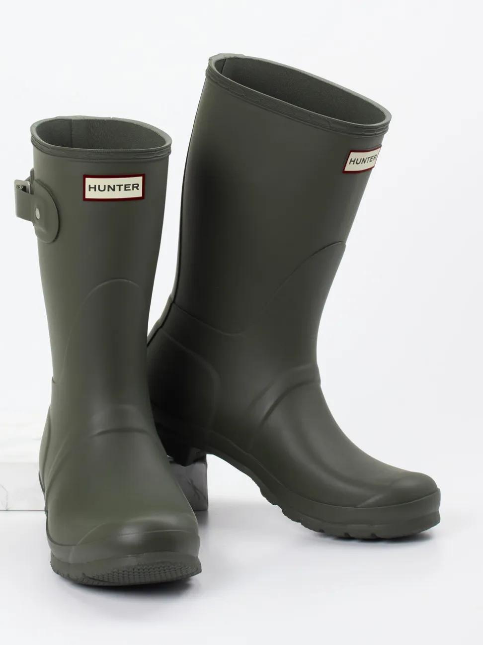 Hunter – Gummistiefel aus Synthetik in Olivgrün