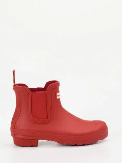 Hunter – Gummistiefelette aus Synthetik in Rot