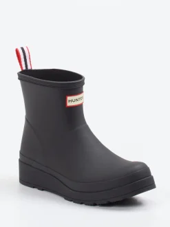 Hunter – Regenstiefelette aus Gummi in Schwarz