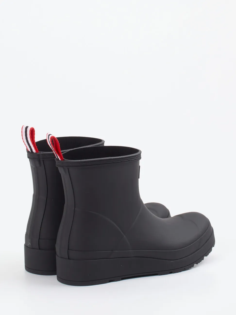Hunter – Regenstiefelette aus Gummi in Schwarz