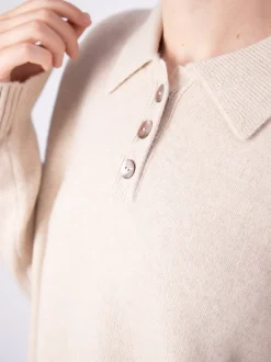 HURRAY – Polopullover aus Kaschmir in Beige