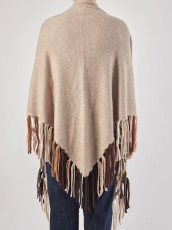 HURRAY – Poncho aus Kaschmir in Beigebraun