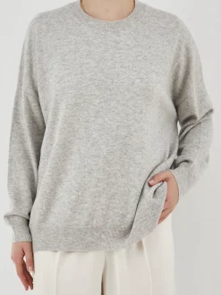 HURRAY – Pullover aus Feinstrick Hellgrau