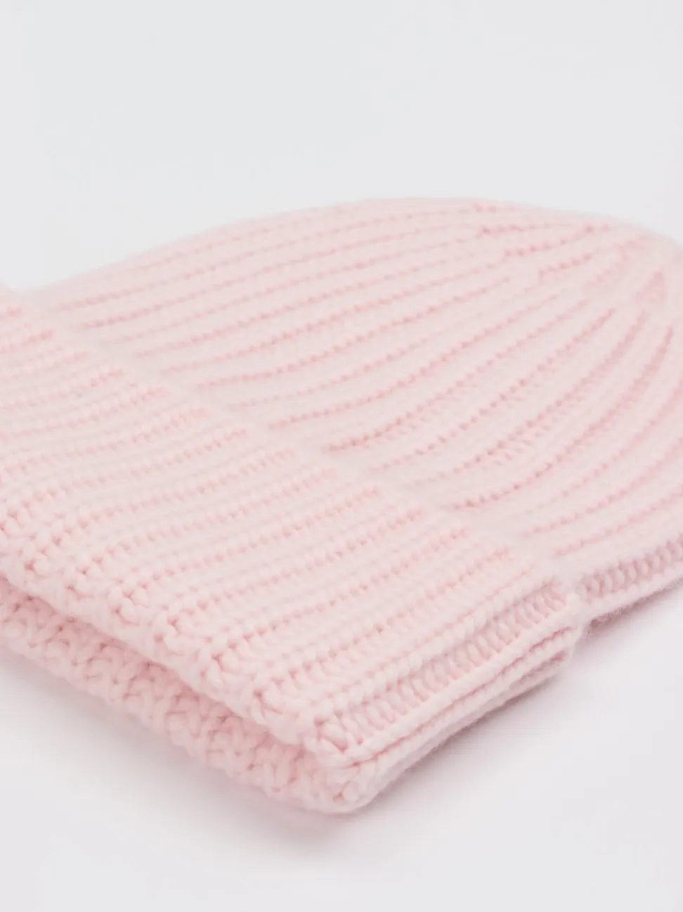 Hurray – Strickmütze aus Kaschmir in Hellrosa
