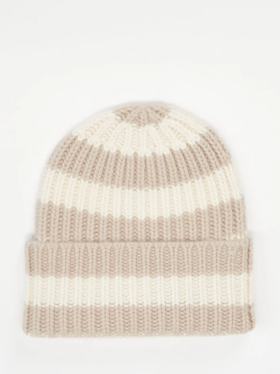 HURRAY – Strickmütze aus Kaschmir in Cremebeige
