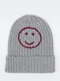 HURRAY – Strickmütze aus Kaschmir in Hellgrau