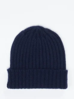 HURRAY – Strickmütze aus Kaschmir Dunkelblau