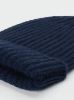 HURRAY – Strickmütze aus Kaschmir Dunkelblau
