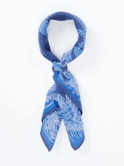 Inouitoosh – Bandana aus Baumwolle-Seide Tiefblau