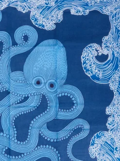 Inouitoosh – Bandana aus Baumwolle-Seide Tiefblau