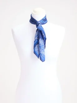 Inouitoosh – Bandana aus Baumwolle-Seide Tiefblau