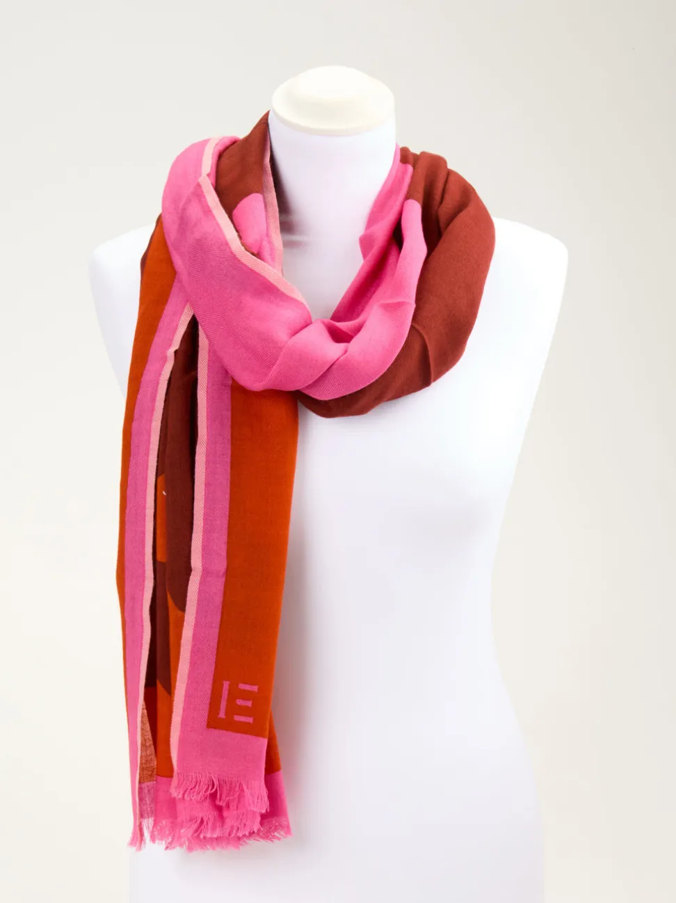 Inouitoosh – Schal aus Woll-Kaschmir-Mix in Pinkrot