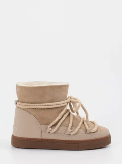 Inuikii – Stiefeletten aus Veloursleder beige