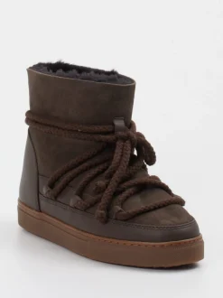 Inuikii – Stiefeletten aus Veloursleder Dunkelbraun