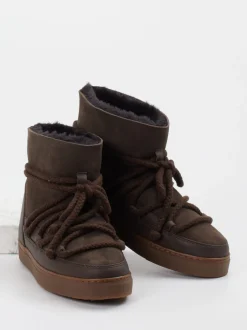 Inuikii – Stiefeletten aus Veloursleder Dunkelbraun