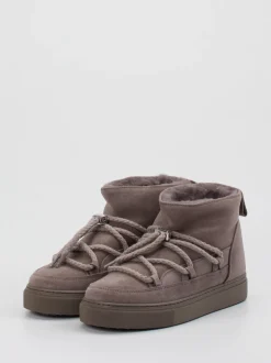 Inuikii – Stiefeletten aus Veloursleder taupe