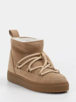 Inuikii – Winter-Boots aus Veloursleder beige