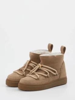 Inuikii – Winter-Boots aus Veloursleder beige