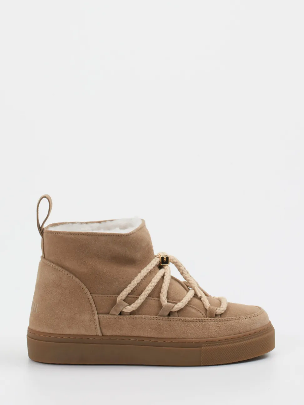 Inuikii – Winter-Boots aus Veloursleder beige