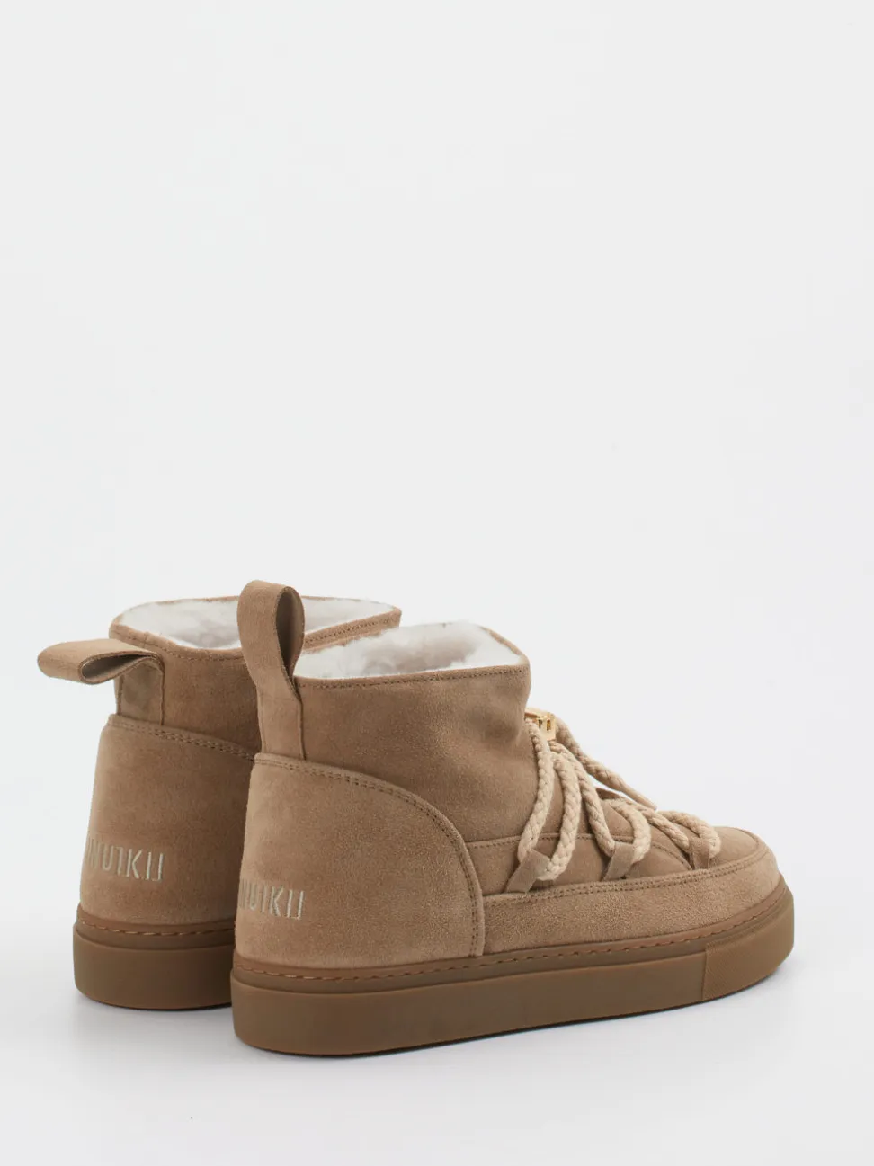 Inuikii – Winter-Boots aus Veloursleder beige
