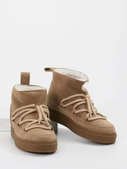 Inuikii – Winter-Boots aus Veloursleder beige