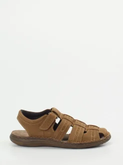 Josef Seibel – Fischersandalen aus Fettleder cognac