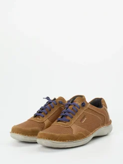 Josef Seibel – Freizeitsneaker aus geprägtem Leder Braun