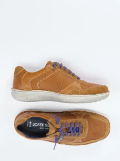 Josef Seibel – Freizeitsneaker aus geprägtem Leder Braun