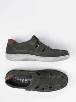 Josef Seibel – Klettslipper aus Nubukleder olivgrün
